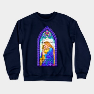 Illustration of the Virgin Mary and Child Crewneck Sweatshirt